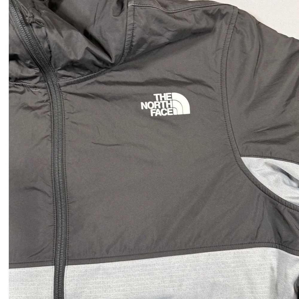 The North Face Mens Mountain Athletics Full Zip Hoodie Black Grey Medium